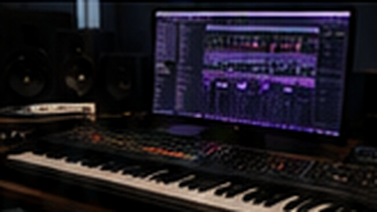 Cinematic scoring and screen composition music production studio